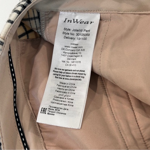 InWear Straight Cut Plaid Ankle Trouser - Picture 11 of 16